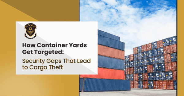 A sign detailing security vulnerabilities and cargo theft risks