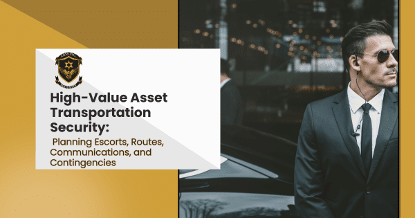 Man in suit overseeing high-value asset transportation