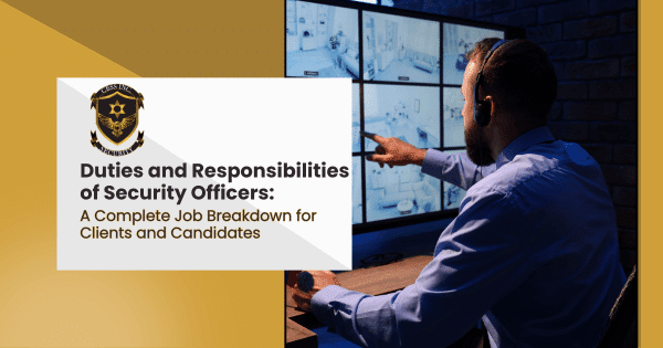 Man pointing at security officer on computer screen