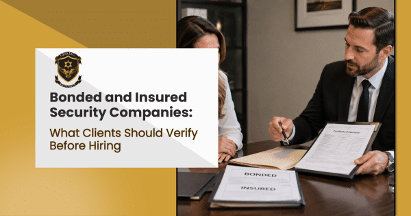 Man reviews documents for a security company